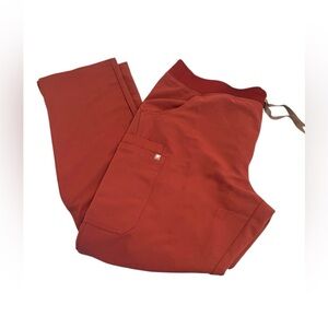NWT Figs Kade Cargo Tall Scrub Pants Sz XL Burgundy Pants